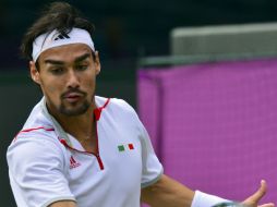 Fabio Fognini, el sexto cabeza de serie alcanza 57 por ciento de efectividad en el servicio y conecta tres ''aces''. ARCHIVO /