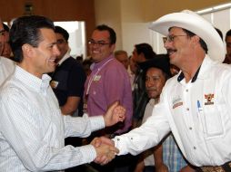 Peña Nieto, en la clausura de la 77 Asamblea General Ordinaria de la Confederación Nacional de Organizaciones Ganaderas. SUN /