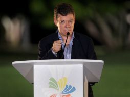 Juan Manuel Santos resalta el acuerdo para la desgravación arancelaria de bienes. EFE /
