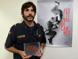 El director hispano-mexicano Diego Quemada-Diez recibe el premio Gillo Pontecorvo, por la película ''La jaula de oro''. NTX /