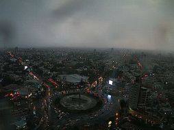 Imagen de la lluvia sobre la ZMG. Foto: www.webcamsdemexico.com ESPECIAL /