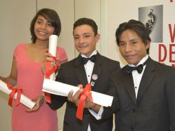 Los tres adolescentes protagonistas de la película mexicana ganaron el premio conjunto a la Mejor Interpretación. NTX /