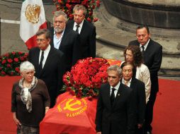 Miguel Ángel Mancera encabeza el homenaje a Arnoldo Martínez que se celebra en el Museo de la Ciudad de México. NTX /