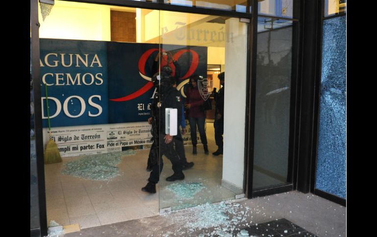 Las instalaciones del rotativo han sido atacadas varias veces en los últimos meses ARCHIVO /