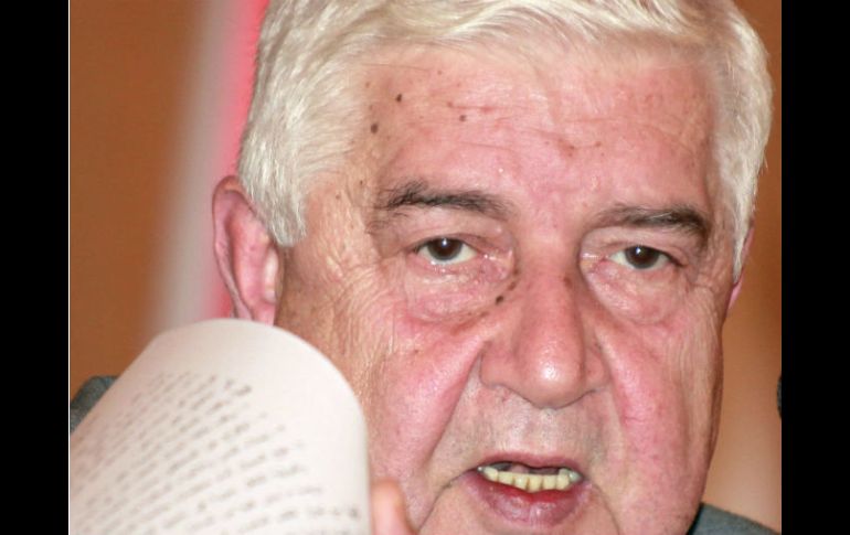Al Mualem reitera las denuncias contra Catar, Turquía y Arabia Saudí por apoyar a los ''terroristas'', como se refiere a los rebeldes. ARCHIVO /