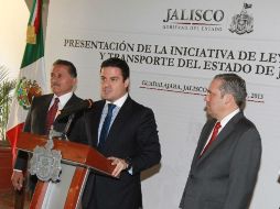 El gobernador, Aristóteles Sandoval, durante la presentación de esta iniciativa.  /