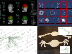 El invento funciona presentando al usuario un ''ADN base'' que desarrolla con el pensamiento, ayudado con un software. ESPECIAL /