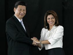 Laura Chinchilla recibe al presidente de China, Xi Jinping, en Costa Rica. EFE /