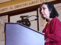 Lagarde y de los Ríos participó el día de ayer en un foro organizado por el Ayuntamiento tapatío.  /