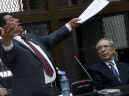 Ríos Montt, en el juicio de apelaciones. ARCHIVO /