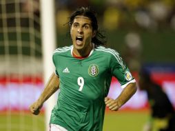 De Nigris anota el único gol en la victoria ante el cuadro jamaiquino. AP /