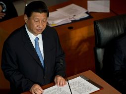 El presidente de China, Xi Jinping en el Senado de la República. AFP /