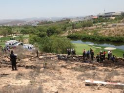 Campo de golf donde cayó el helicóptero en el que viajaba Juan Ignacio. EFE /