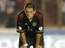 Javier ''Chicharito'' Hernández, después del partido 0-0 de la sección mexicana contra su similiar de Panamá. AP /