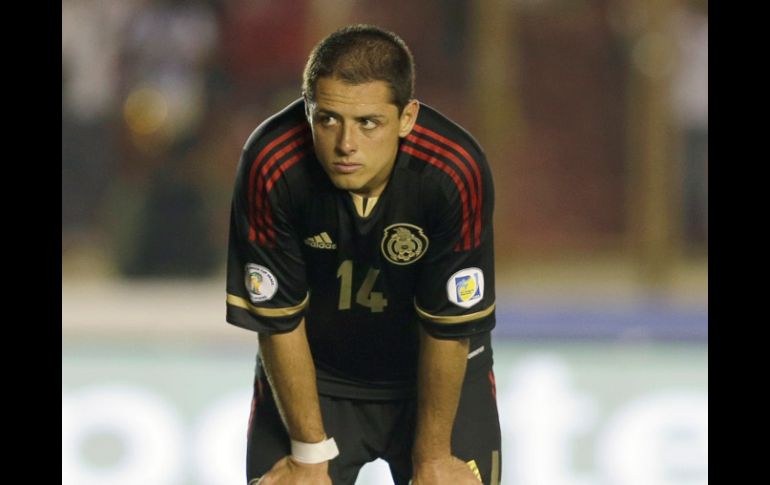 Javier ''Chicharito'' Hernández, después del partido 0-0 de la sección mexicana contra su similiar de Panamá. AP /