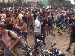 La manifestación inicia a las 11:00 horas por avenida México.  /