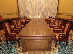 Vista general de la sala del Hotel Hilton en Seúl donde debía llevarse a cabo la reunión de alto nivel entre las Coreas. EFE /