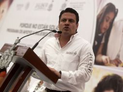 El gobernador Aristóteles Sandoval durante la presentación del programa de apoyo.  /