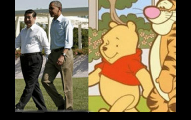La pose de Pooh y Tigger es una correspondencia demasiado perfecta con la imagen de los dos presidentes, según el escritor James Fallow ESPECIAL /