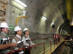 Ávila, Peña Nieto y Mancera inauguran los primeros 10 kilómetros del Túnel Emisor Oriente. SUN /
