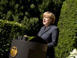 La canciller federal, Angela Merkel, rechazó de forma categórica el apoyo de Alemania a los rebeldes sirios con armas. AP /