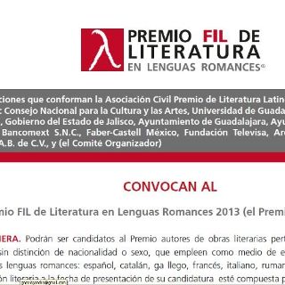 Abierta convocatoria al Premio FIL de Literatura en Lenguas Romances
