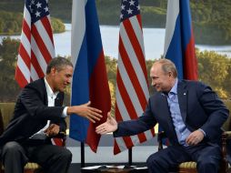 El presidente Obama se reúne con su homólogo ruso Putin en el marco de la cumbre del G8. AFP /