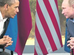 TENSIÓN. No fue una reunión cordial la que sostuvieron Obama y Putin. El tema sirio exhibió sus diferencias. AP /