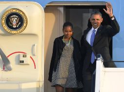 El presidente de Estados Unidos, Barack Obama, llegó esta noche a Berlín en medio de fuertes medidas de seguridad. AFP /
