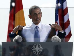 Barack Obama pidió el miércoles en Berlín un cambio de enfoque ante la subida del desempleo de jóvenes. AP /