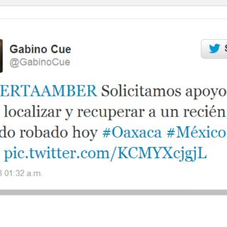 Cué pide Alerta Amber por robo de bebé en Oaxaca