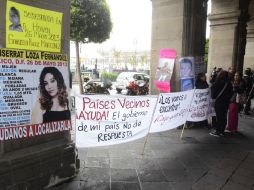 Familiares de los desaparecidos exigieron al jefe de Gobierno del DF, Miguel Ángel Mancera, resultados.  /