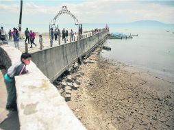 Hasta ayer, el Lago de Chapala se encontraba a 36.7% de su capacidad total. EL INFORMADOR /