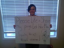 Invita Maddy Paige en su página de Facebook a luchar por la igualdad de las oportunidades para mujeres en el deporte. ESPECIAL /