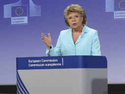 La comisaria europea de justicia, Viviane Reding, espera la respuesta antes del fin de semana. EFE /
