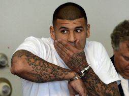 Hernández es sospechoso de haber participado en el homicidio de otro jugador de futbol americano. EFE /