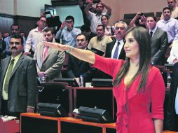 Cantero Pacheco rinde protesta. Prometió que buscará alejar al Itei del 'golpeteo político' que, afirmó, ha sufrido desde su nacimiento EL INFORMADOR /