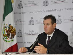 El fiscal general del Estado, durante la rueda de prensa ofrecida para dar a conocer los avances en la investigación.  /