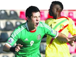 Marco Bueno (9) anotó el primer gol del partido al minuto y 27 segundos. AFP /