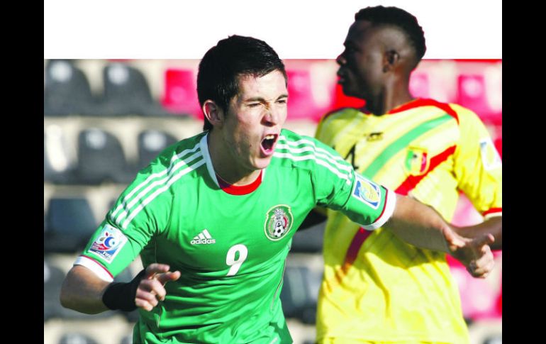 Marco Bueno (9) anotó el primer gol del partido al minuto y 27 segundos. AFP /