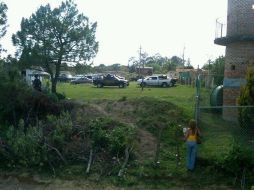 Imagen del predio donde la Fiscalía General del Estado lleva a cabo el operativo.  /