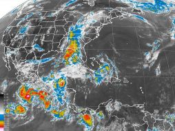 Imagen infrarroja que proporciona el Sistema Meteorológico Nacional de la depresión tropical. ESPECIAL /