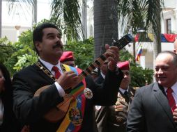 El presidente venezolano, Nicolás Maduro durante los actos de celebración de independencia. EFE /