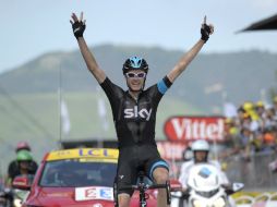 El velocista de Sky aventajó a su compañero durante ala carrera llevada a cabo en alta montaña. AP /