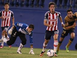 Carlos Fierro abre el marcador al minuto 52. ESPECIAL /