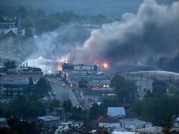 Alrededor de 30 edificios del centro de Lac-Mégantic quedaron totalmente destruidos. AFP /