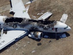 Imagen del avión tras el accidente. ARCHIVO /