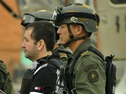 Daniel ''El loco'' Barrera fue trasladado a Bogotá para posteriormente ser extraditado a Estados Unidos. AFP /