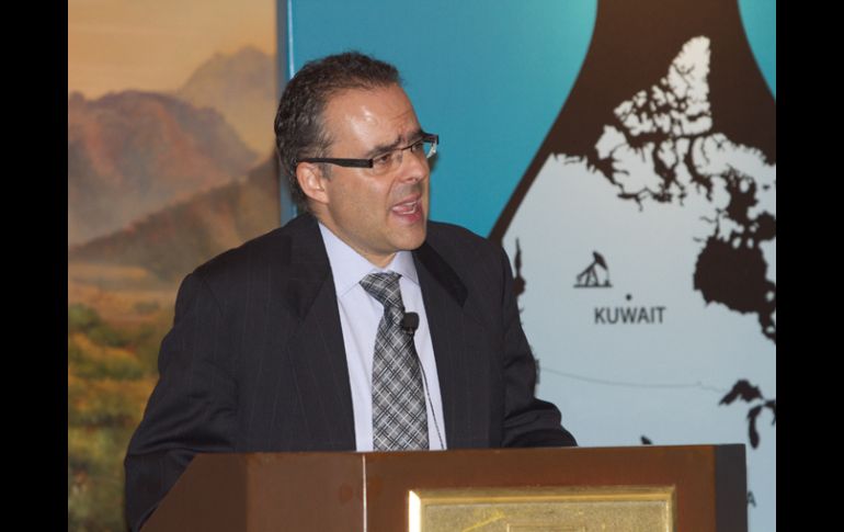 Juan Pardinas Carpizo, del IMCO, durante la presentanción del Índice de Competitividad Internacional 2013. NTX /