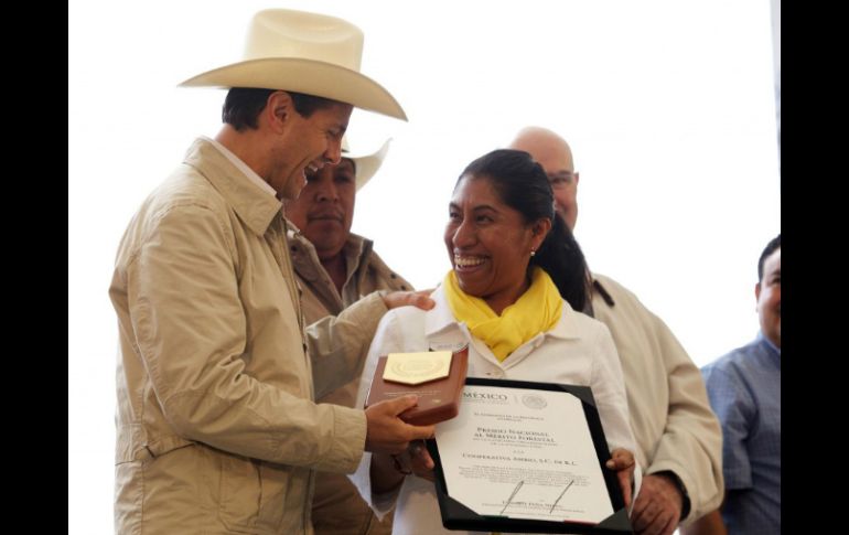Peña Nieto celebra el Día del Árbol en el ejido Los Pilares en Chihuahua. SUN /